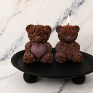 Rose Teddy Candles