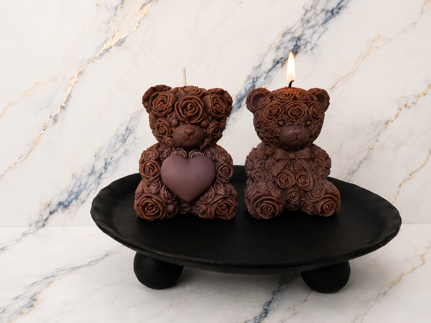 Rose Teddy Candles