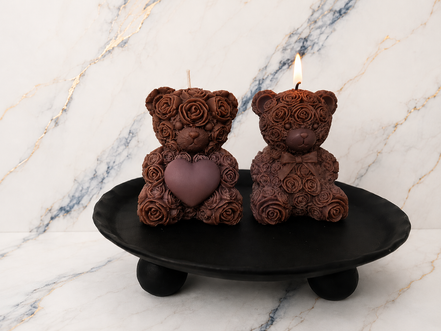 Rose Teddy Candles