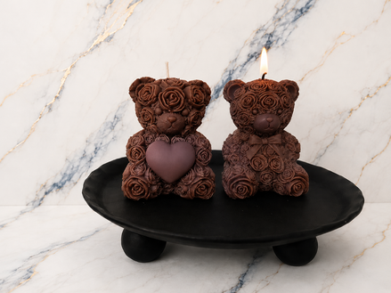 Rose Teddy Candles