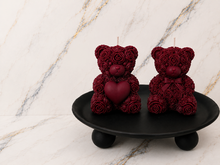 Rose Teddy Candles